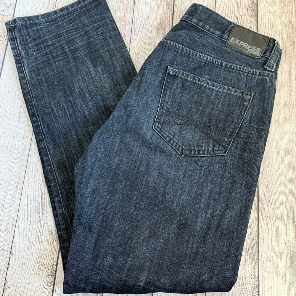 EXPRESS Blake Loose Fit Straight Leg Jeans 34 X 34